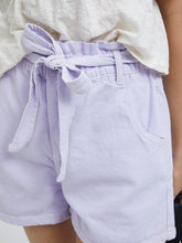 Load image into Gallery viewer, Zudio Lilac Paper-bag Waist Denim Shorts